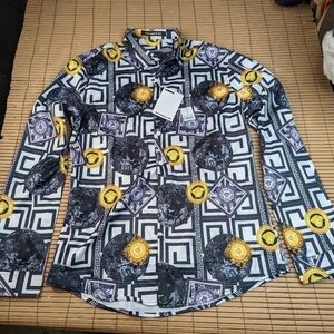 Alex Winer Wu design men's long sleeve button shirt new with tags. . Tag sz XXL